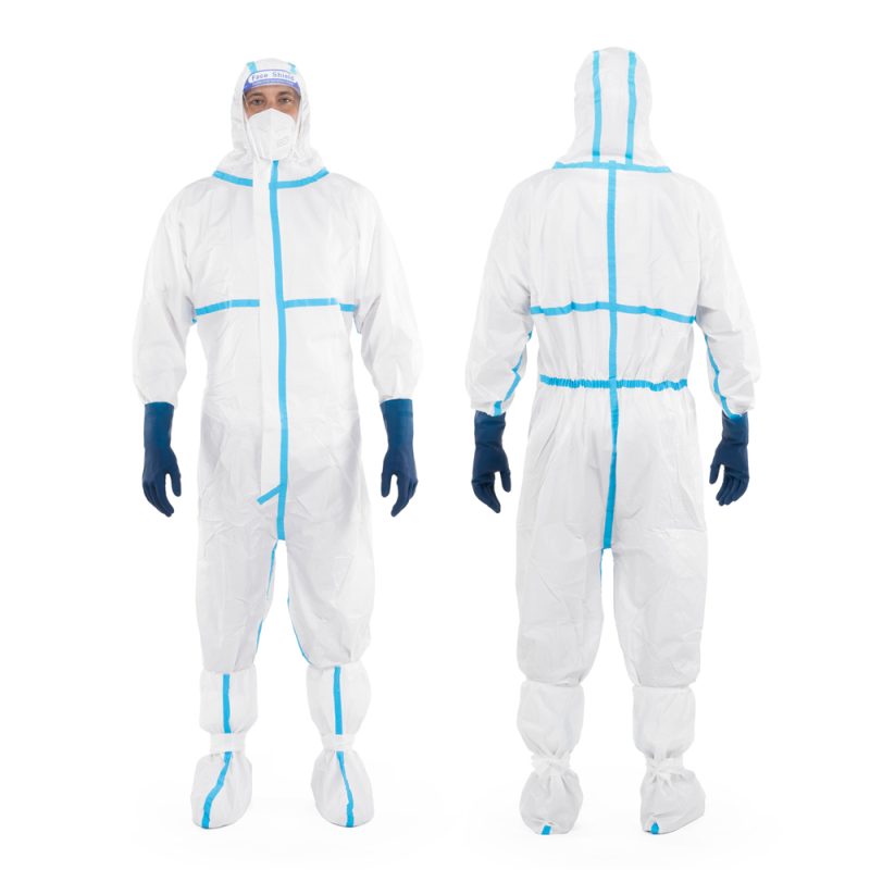 Kombinezon ochronny przeciwchemiczny XL biały SC8700 kat III typ 4 5 6