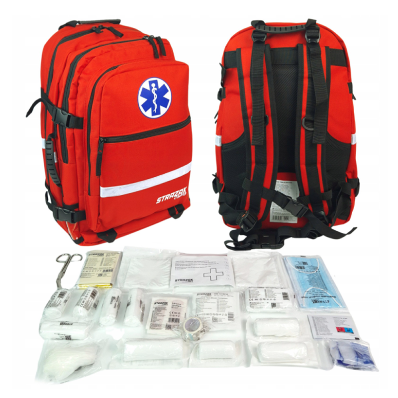 Plecak medyczny TRM-28 40L DIN 13164 z wyposażeniem pierwszej pomocy 1szt