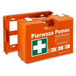 Apteczka zakładowa DIN13157 SUPER PLUS ścienna z wyposażeniem BHP APK-15 K-15 1szt
