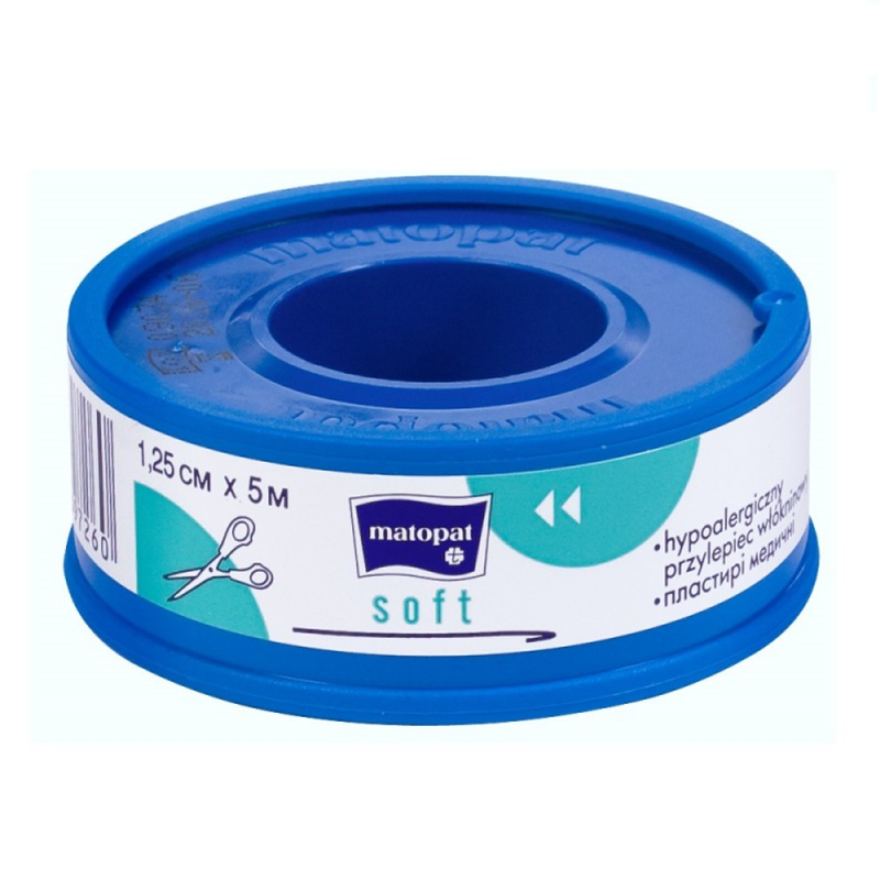 Przylepiec włókninowy Soft na szpulce 1,25cm x 5m 1szt