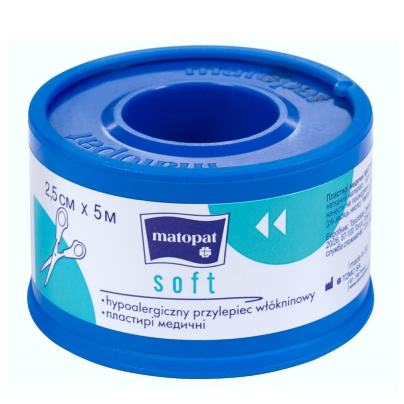 Przylepiec włókninowy Soft na szpulce 2,5cm x 5m 1szt