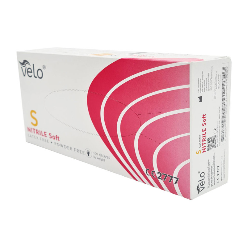 Rękawiczki nitrylowe S niebieskie Velo 100sztuk karton 10op