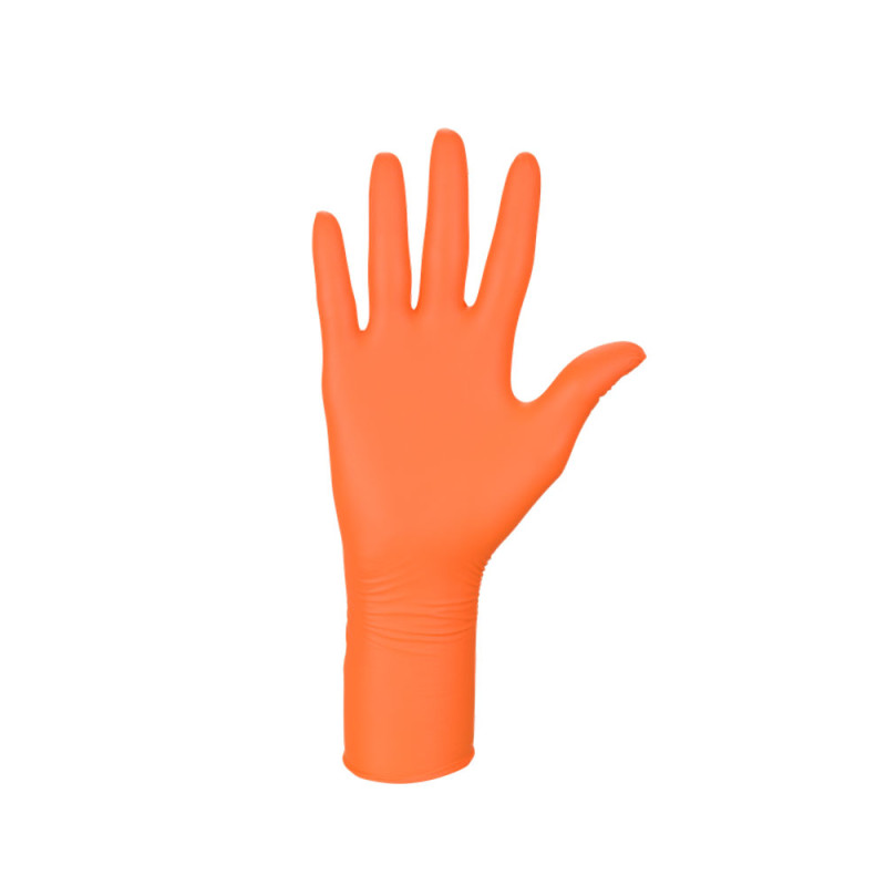 Rękawiczki nitrylowe XL pomarańczowe Mercator Nitrylex High Risk 100szt karton 10op